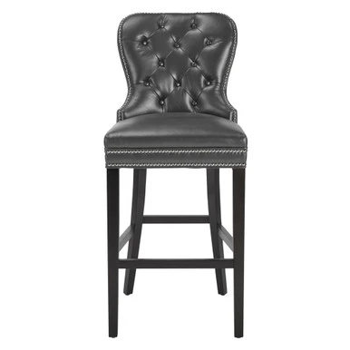 Charlotte Leather Stool - Espresso