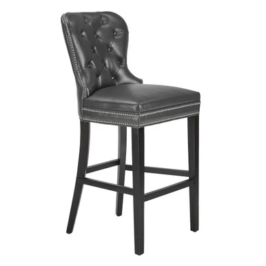 Charlotte Leather Stool - Espresso - Image 4