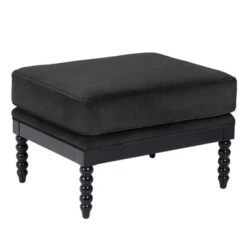 Spindle Ottoman - High Gloss Black