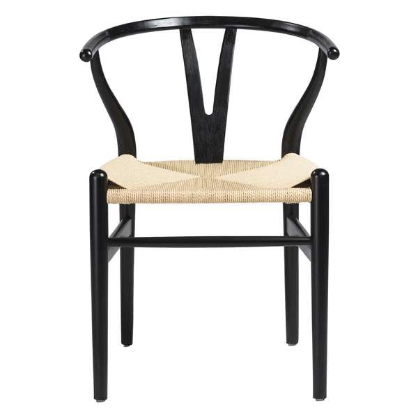 Tia Dining Chair Black/Natural - Set Of 2 - Image 2