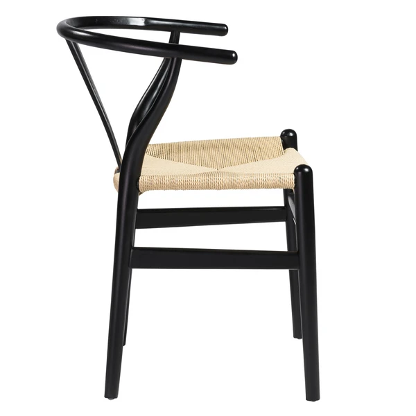 Tia Dining Chair Black/Natural - Set Of 2 - Image 3