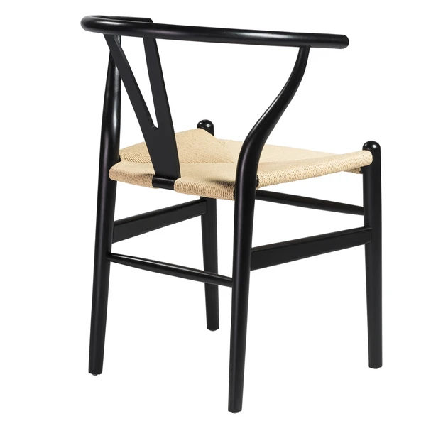 Tia Dining Chair Black/Natural - Set Of 2 - Image 4