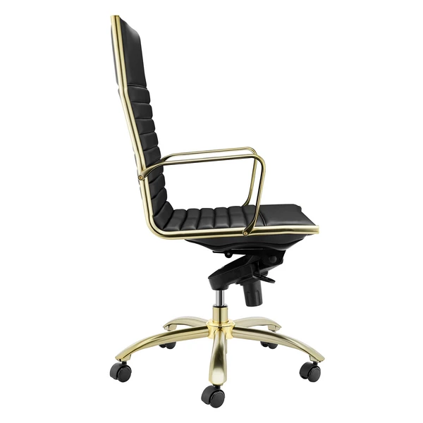 Darby High Back Office Chair - Black/Gold - Image 3