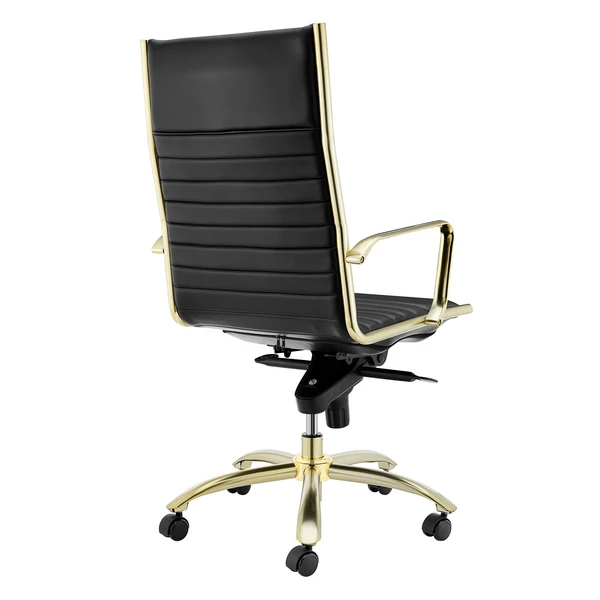 Darby High Back Office Chair - Black/Gold - Image 4
